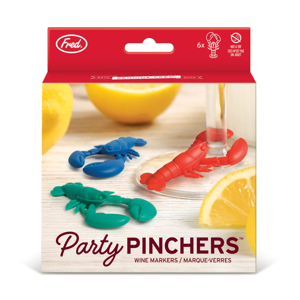 Fred & Friends - PARTY PINCHERS - Lobster Drink Markers - Set of 6