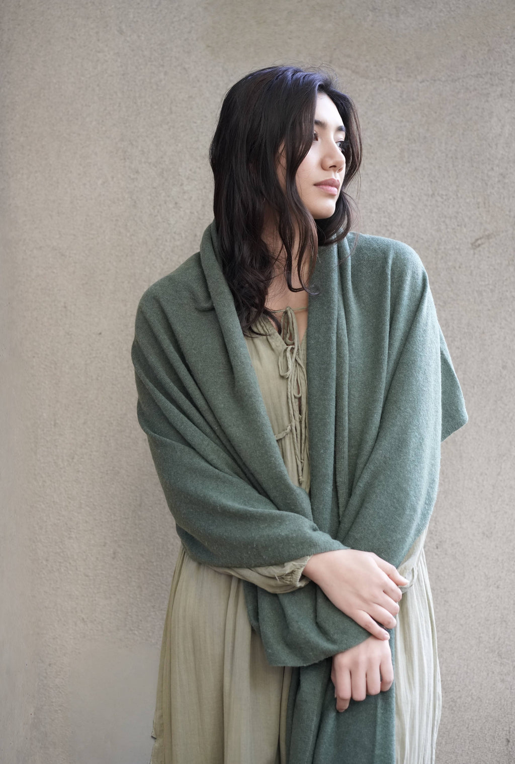 Dolma - Cashmere Scarf/Wrap Seaweed