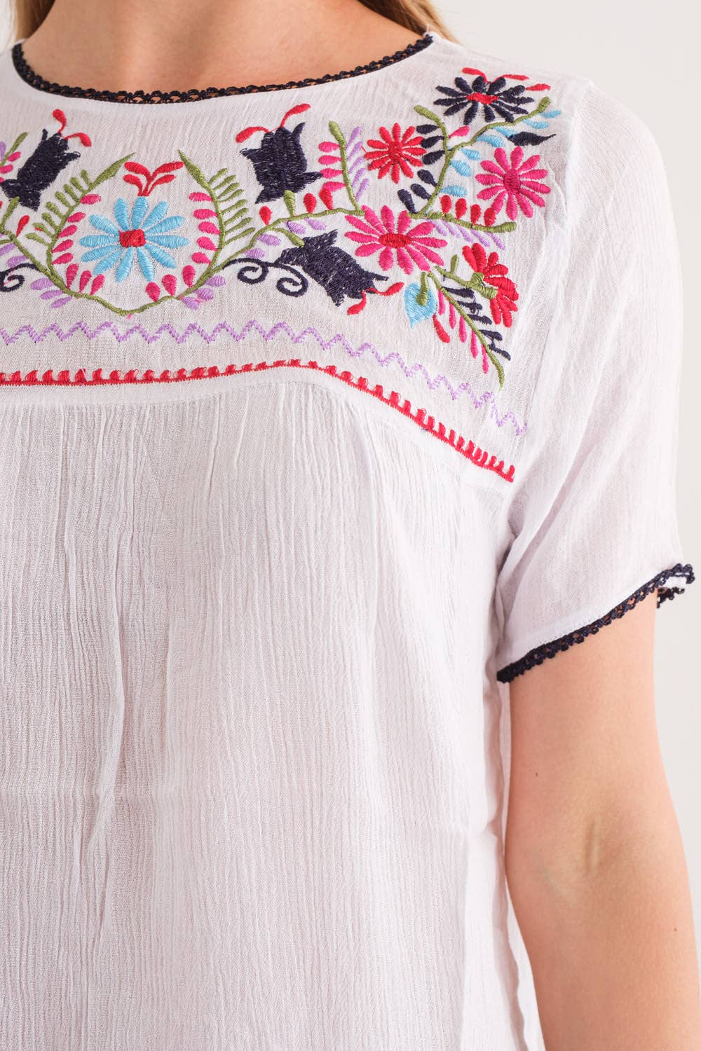 Raj Trading & Imports (USA) Inc. - Juna Embroidered Top 1295