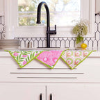 rockflowerpaper - PINK PAPAVER Dish Cloths, Set of 3