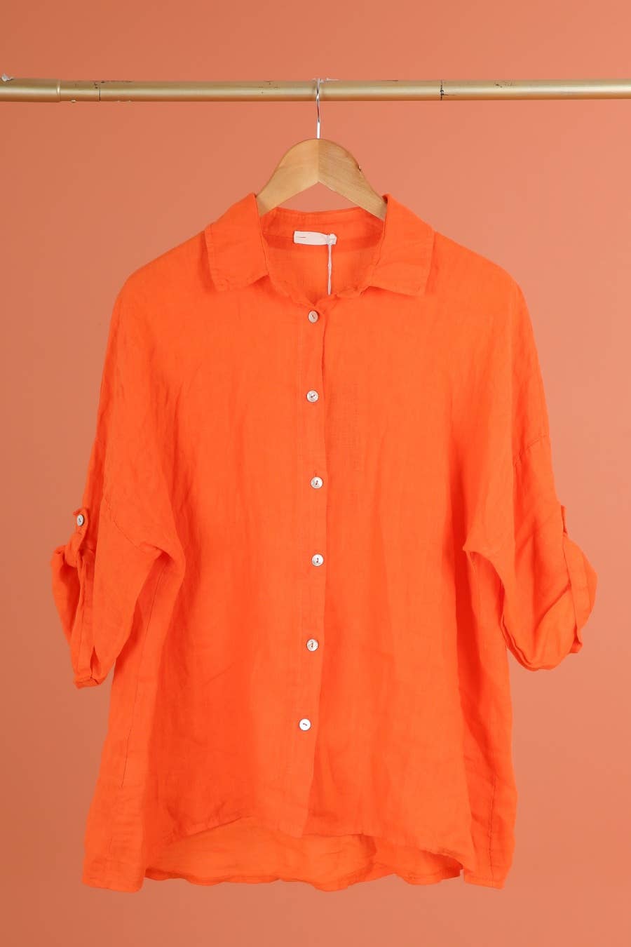 la maison des fibres naturelles - 620090u 100% linen shirt made in Italy