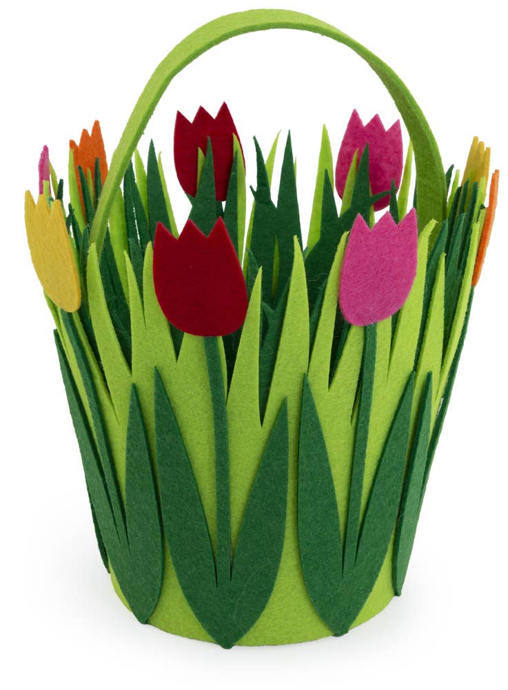 Boston International - Tulips Felted Basket