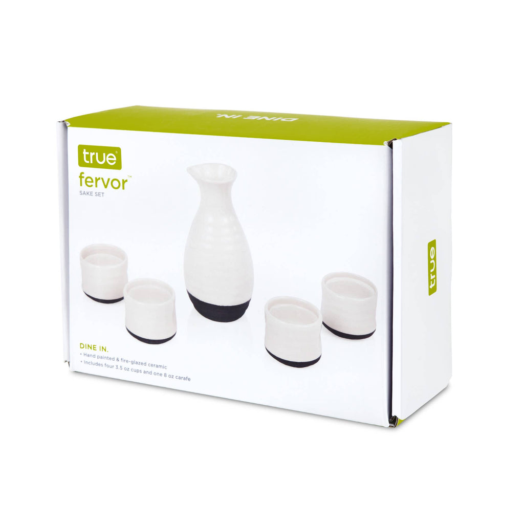 TRUE - Fervor Hand Painted Glazed Ceramic Sake Set