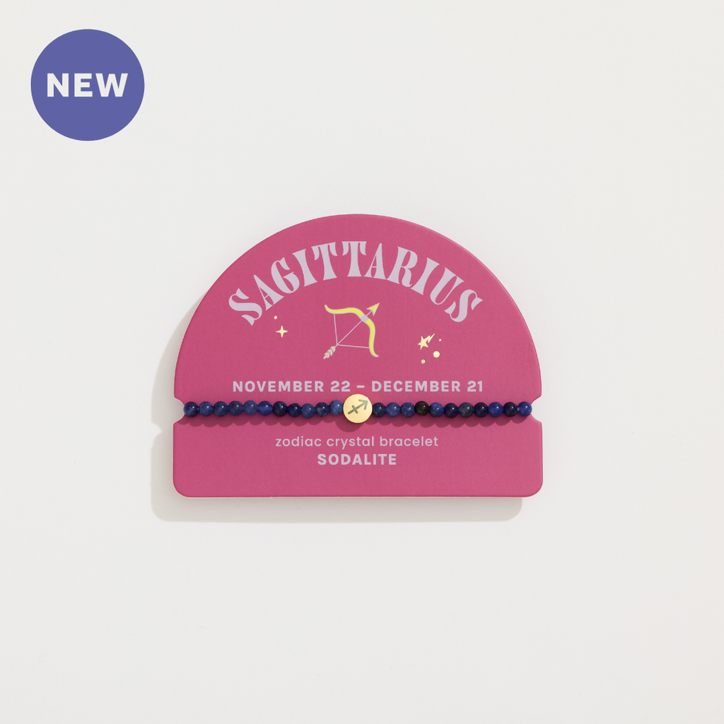 GeoCentral - Sagittarius Mini Zodiac Bracelet – 4mm Crystal Beads