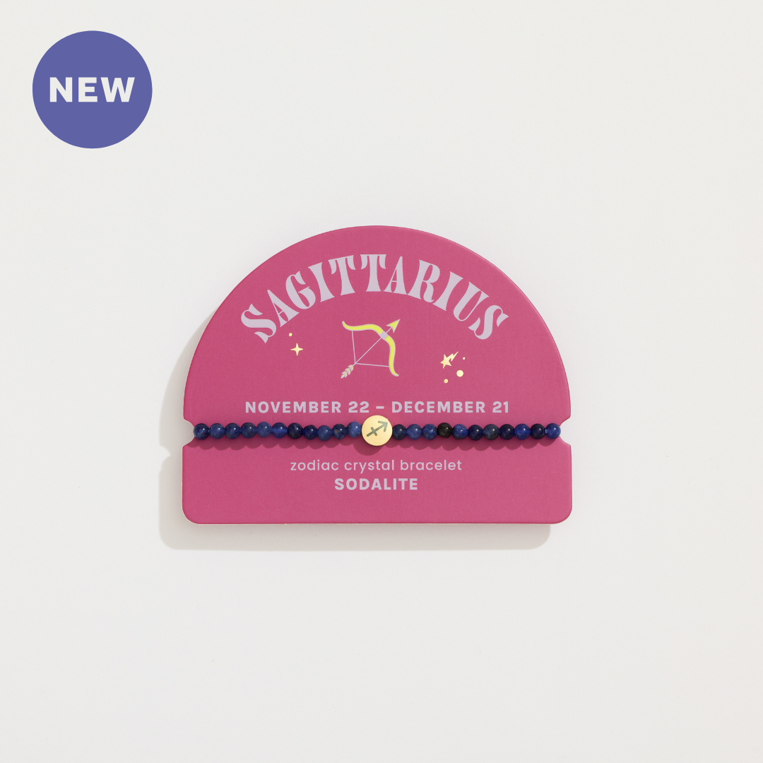 GeoCentral - Sagittarius Mini Zodiac Bracelet – 4mm Crystal Beads