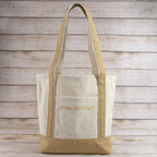 Collections by Fame Accessories - Lazy Sundays Embroidered Canvas Tote Bag