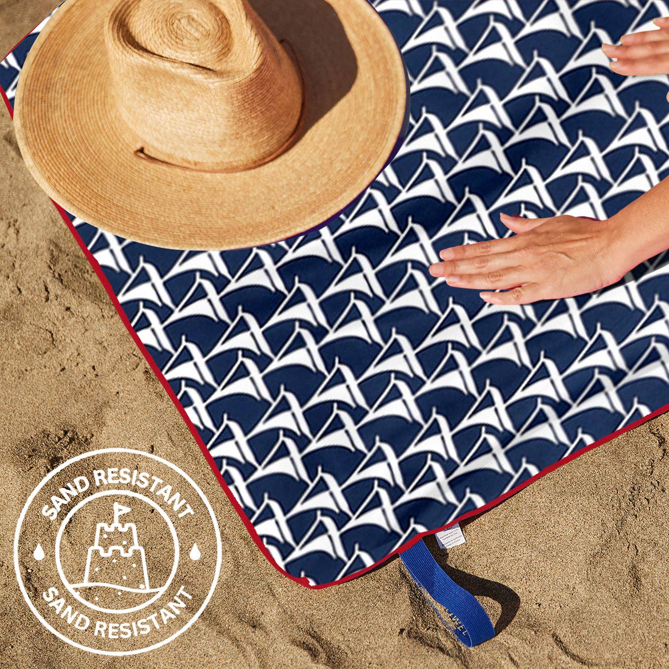 rockflowerpaper - SAILBOATS Reversible Beach Towel