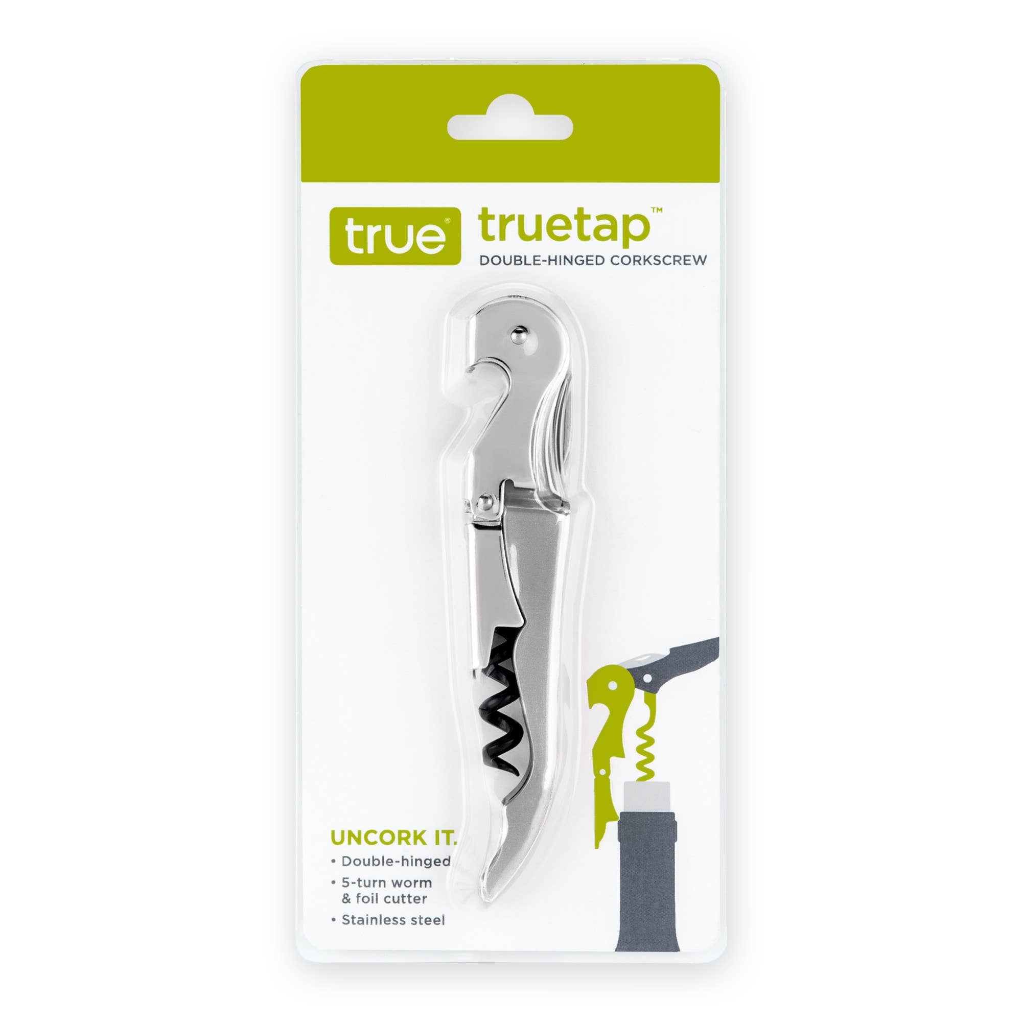 TRUE - Truetap Double-Hinged Corkscrew - ASST COLORS