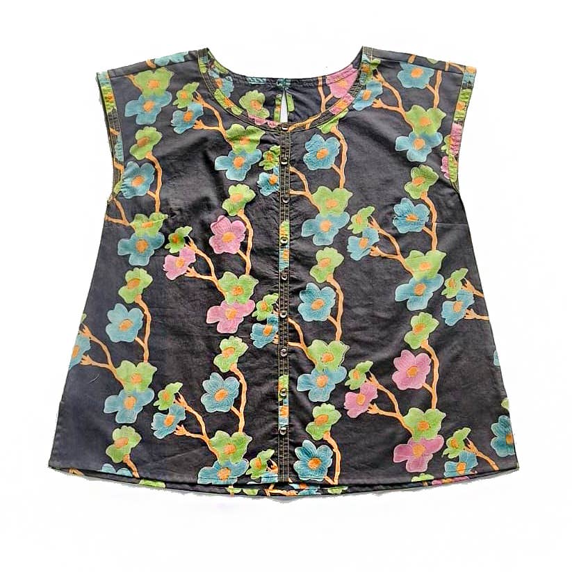 Little Journeys Chicago - Paulina Blouse Dogwood Charcoal