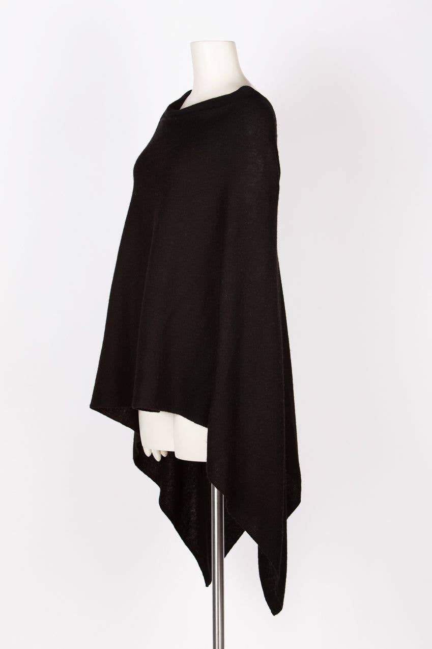 Dolma - Cashmere Poncho Black