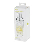 TRUE - 7-Cocktail Recipe Stainless Steel & Glass Shaker - 13.5 oz