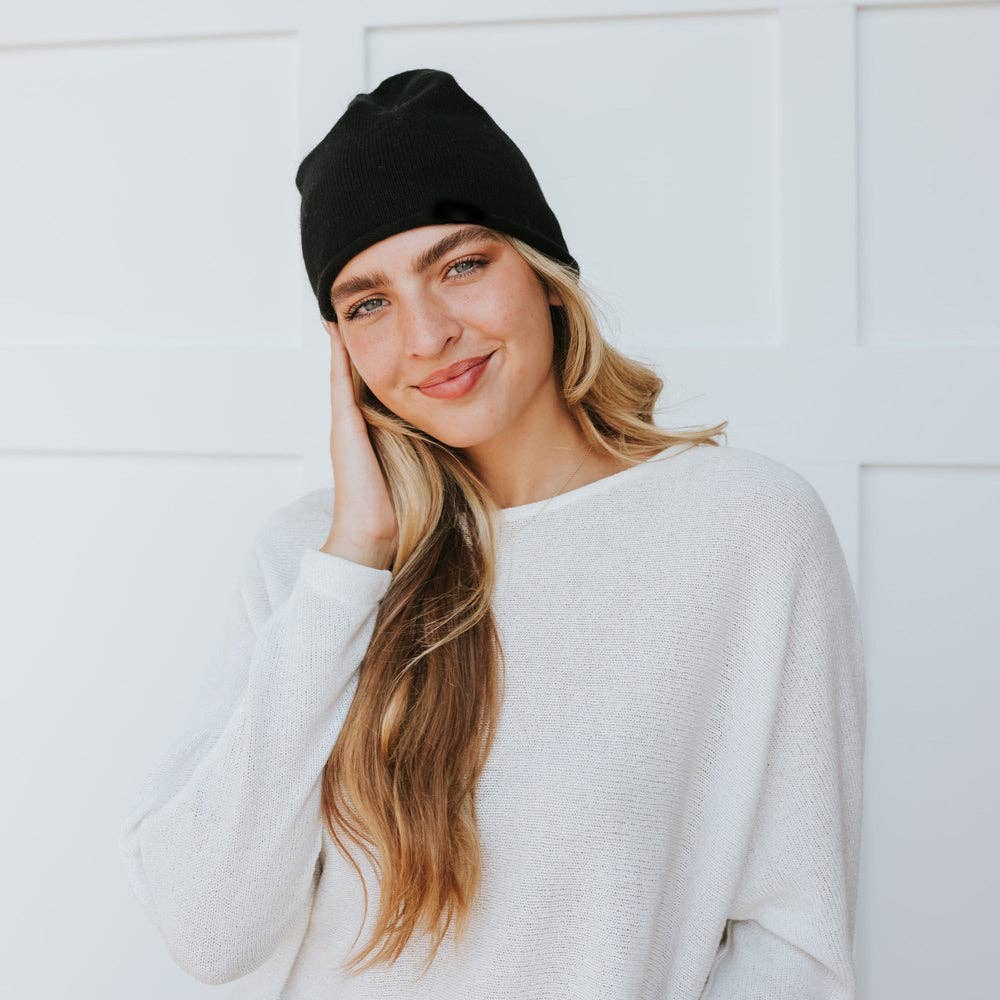 Pretty Simple - Rolled Edge, Cashmere Beanie Wholesale