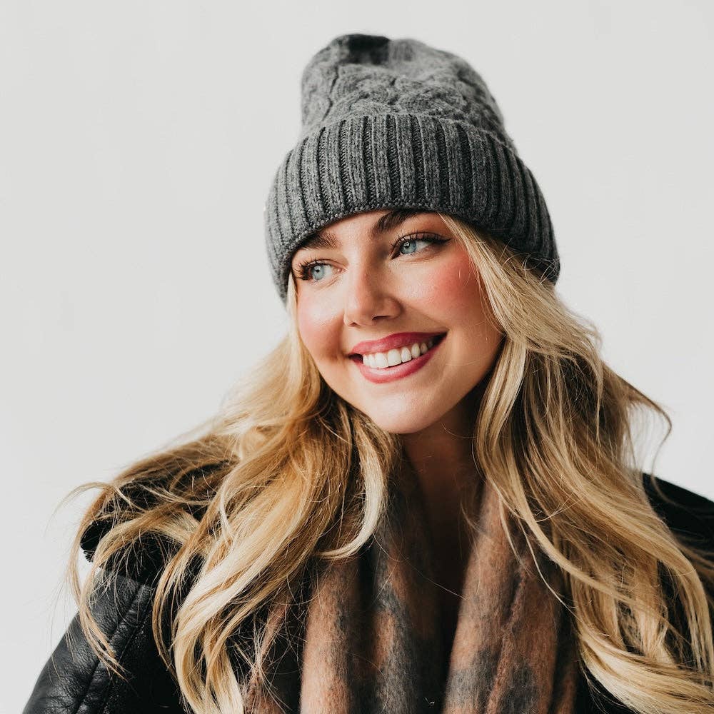 Pretty Simple - Satin Lined Cashmere Beanie Wholesale