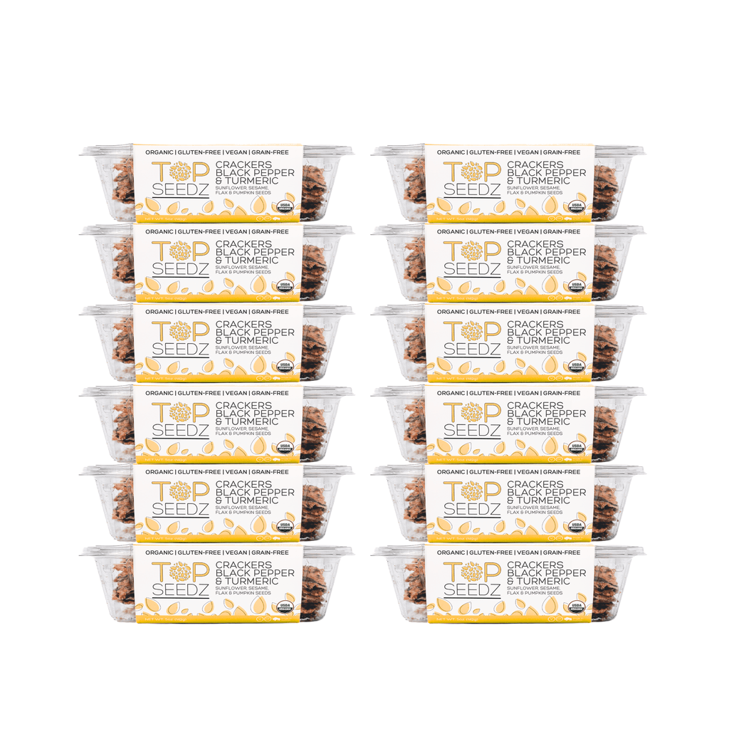 Top Seedz - Black Pepper & Turmeric Crackers - 5oz