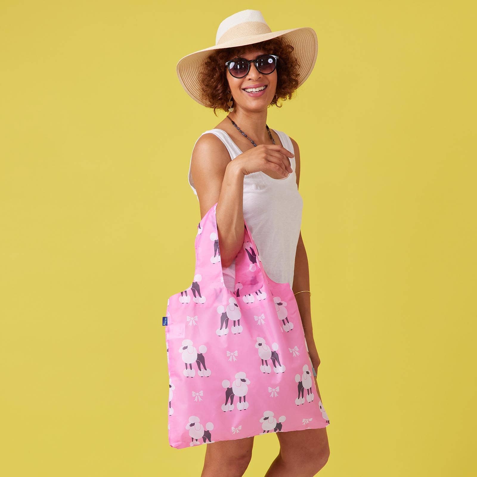 HELLO POODLE Reusable Shopper blu Bag