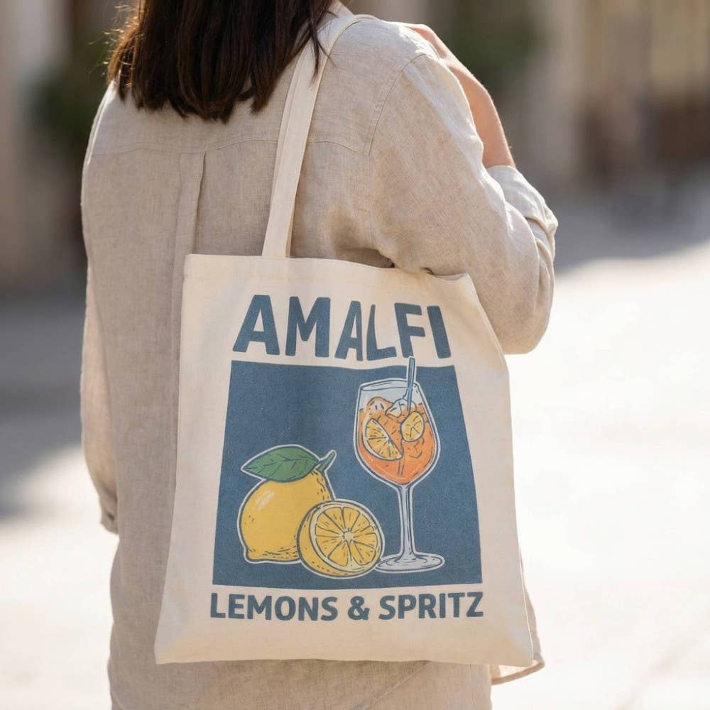 Collections by Fame Accessories - Amalfi Lemons & Spritz Tote Bag