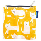 rockflowerpaper - KITTY CATS YELLOW blu Bag Reusable Shopper Tote
