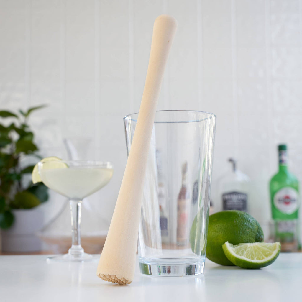 TRUE - Smash Natural Wood Muddler with Serrated Base
