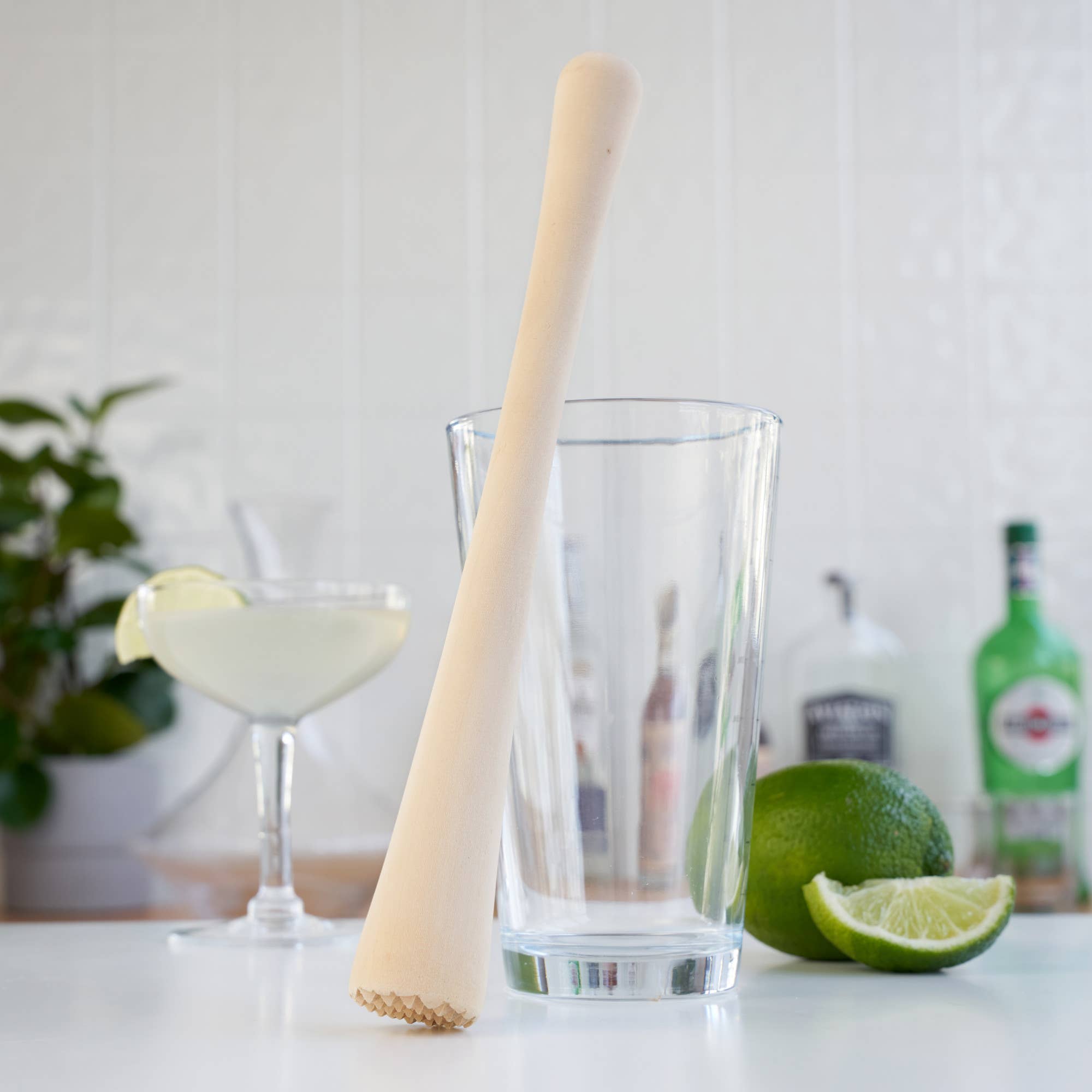 TRUE - Smash Natural Wood Muddler with Serrated Base