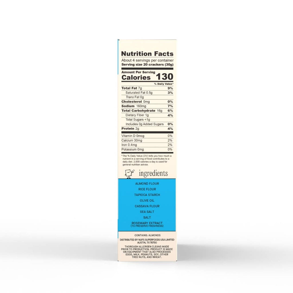 Nufs - Sea Salt Gluten-Free & Seed Oil Free Crackers - 4.25oz