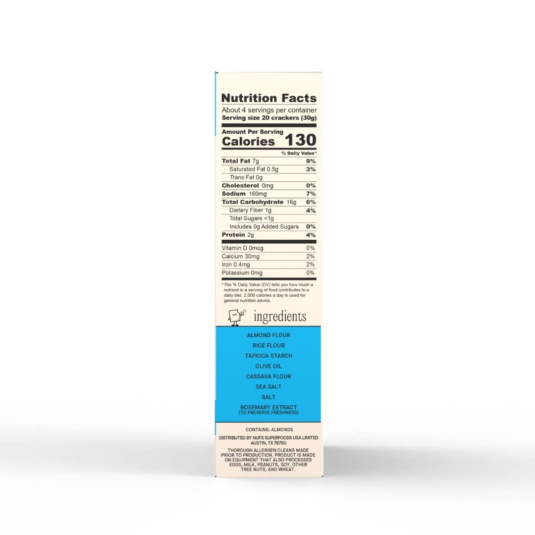 Nufs - Sea Salt Gluten-Free & Seed Oil Free Crackers - 4.25oz