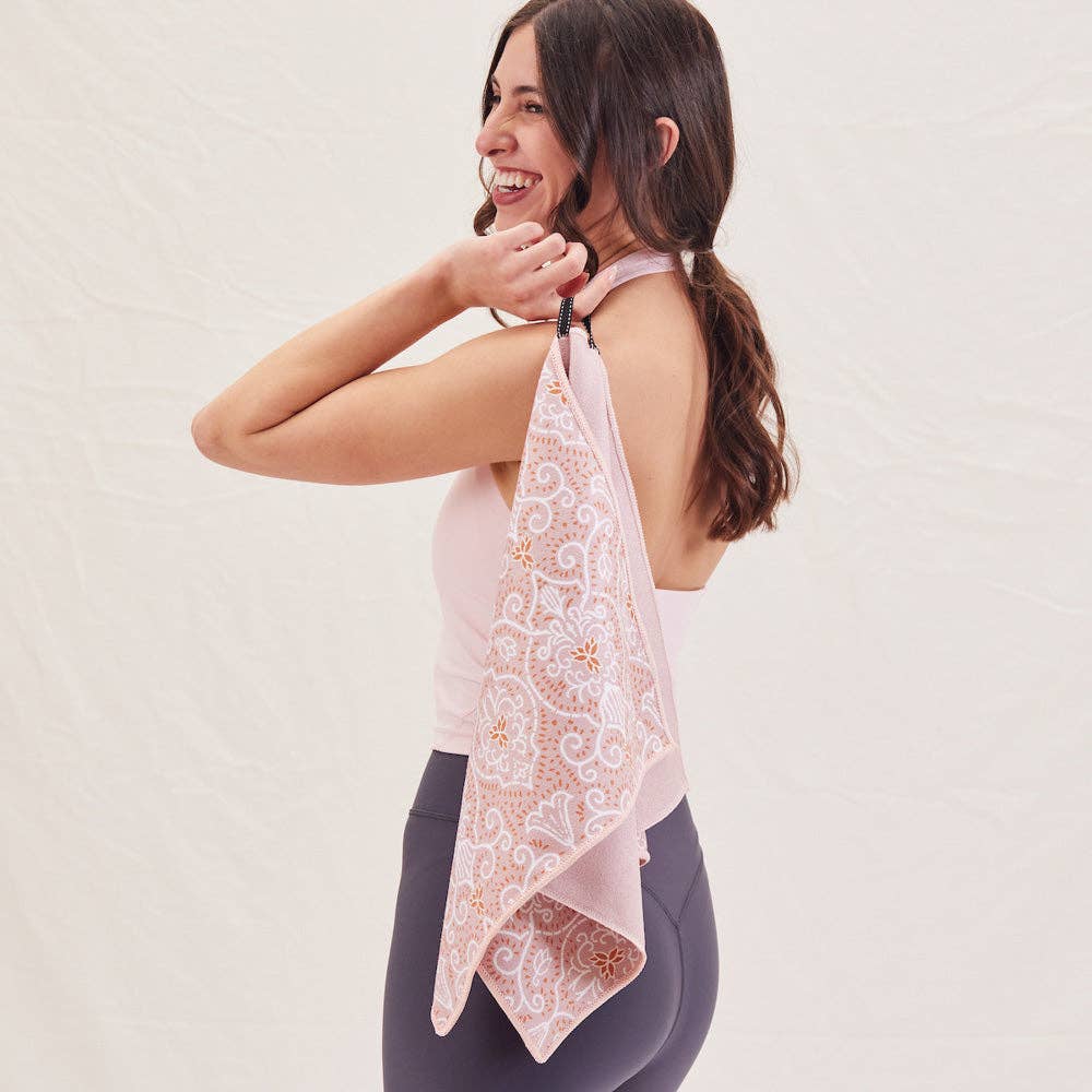 rockflowerpaper - LANTERNS PINK Sports Towel