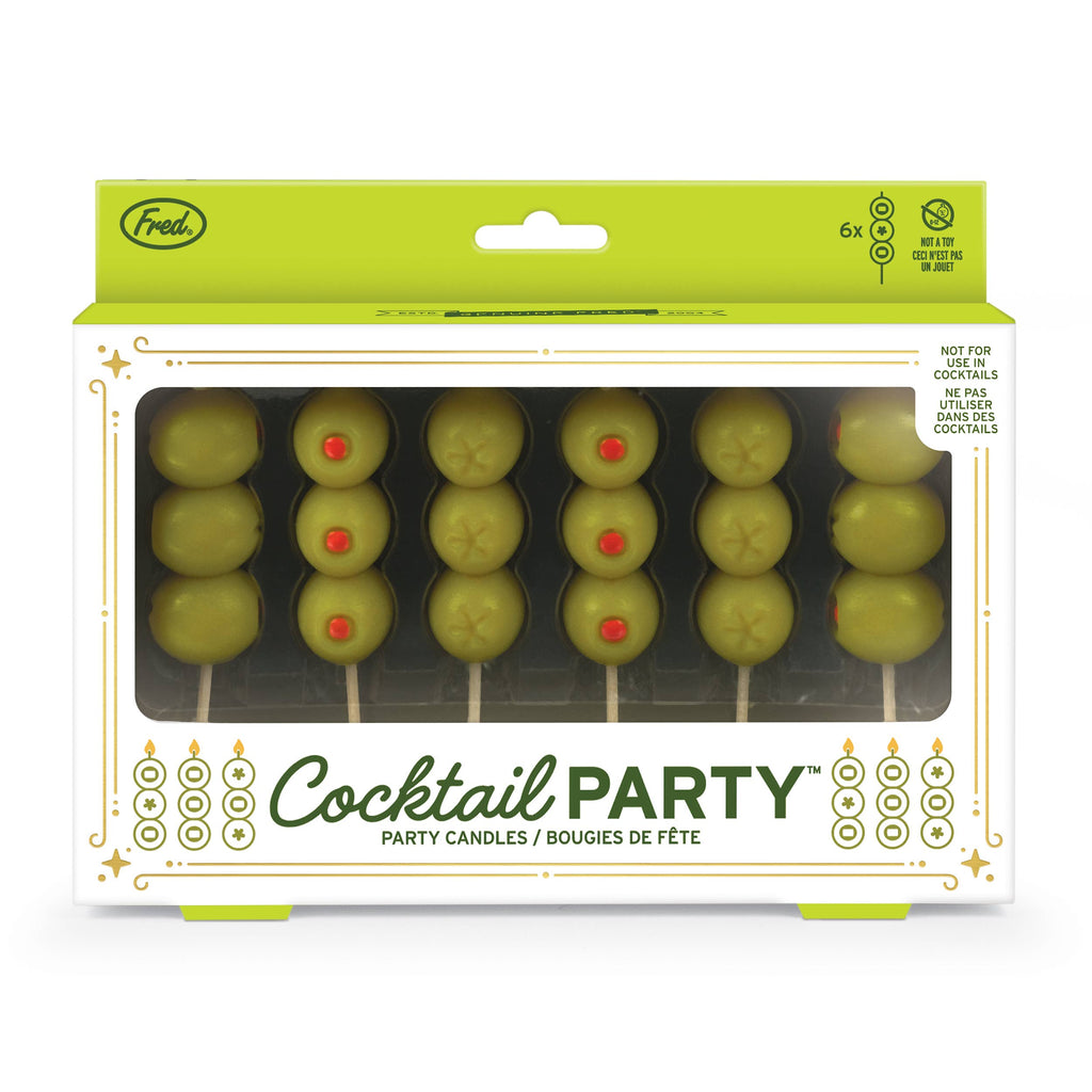 Fred & Friends - COCKTAIL PARTY Olive Candles - Set of 6