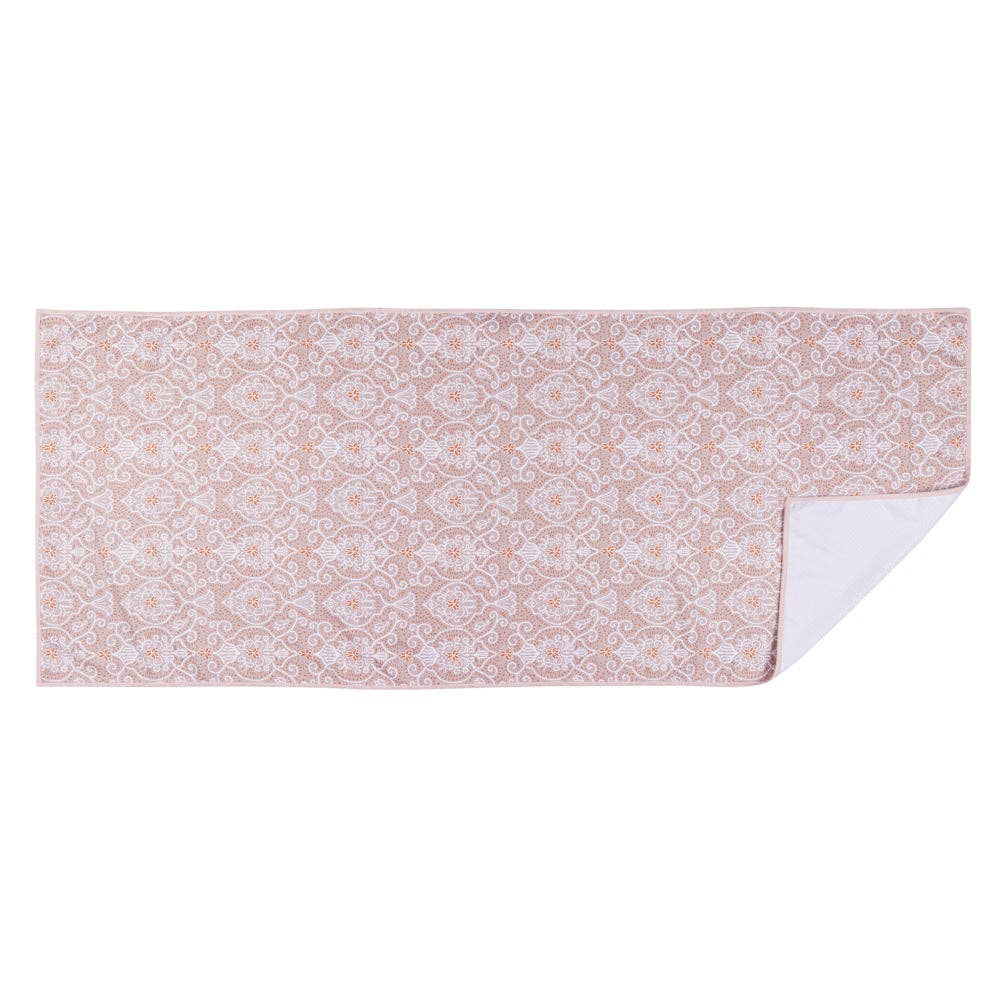 rockflowerpaper - LANTERNS PINK Yoga Towel