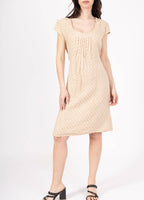 la maison des fibres naturelles - Polka dot patterned linen dress 9109 100% linen