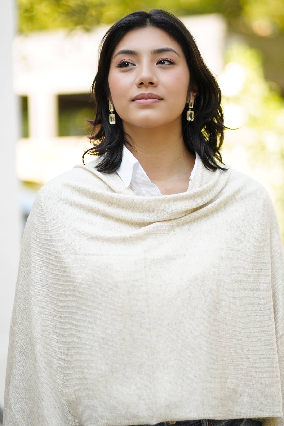 Dolma - Cashmere Poncho Oatmeal 