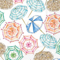 Boston International - Paper Cocktail Napkins 20 Ct Coral Umbrella Pattern