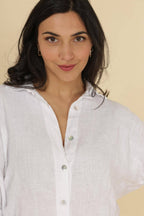 la maison des fibres naturelles - 620090u 100% linen shirt made in Italy