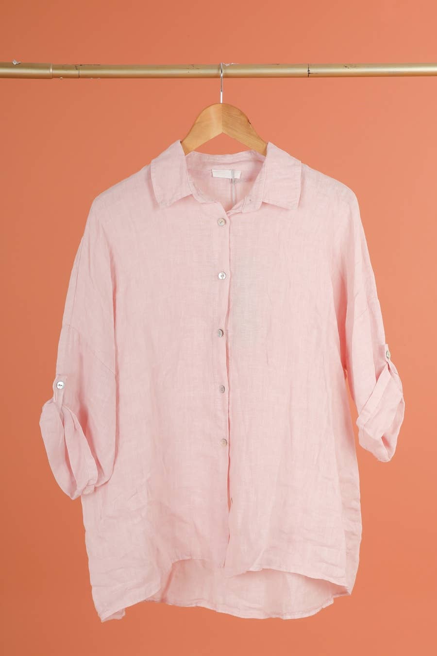 la maison des fibres naturelles - 620090u 100% linen shirt made in Italy