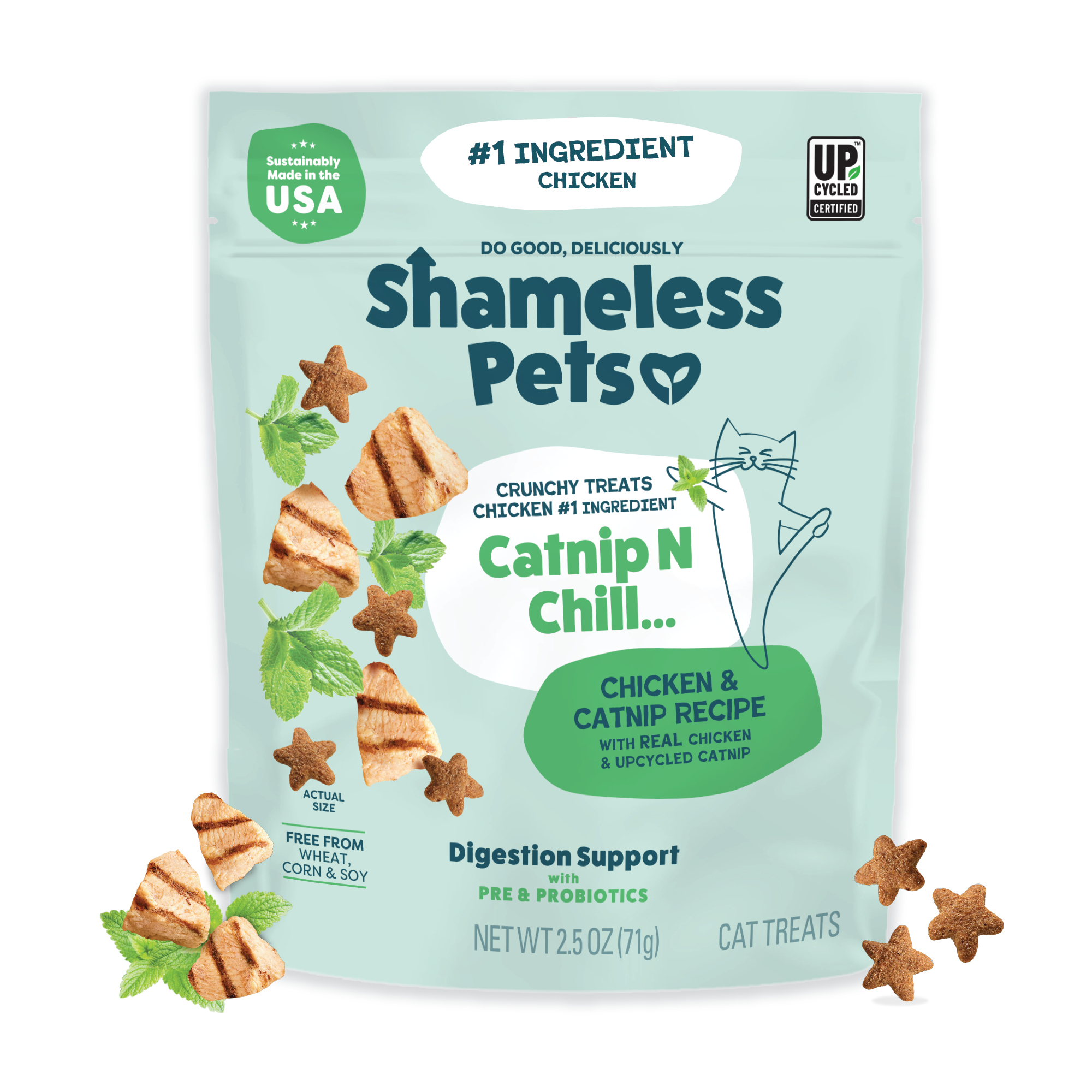 Shameless Pets - Catnip N Chill Crunchy Cat Treats - Chicken