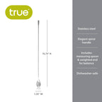 TRUE - Twirl Professional 15.75 inch Stainless Steel Bar Spoon