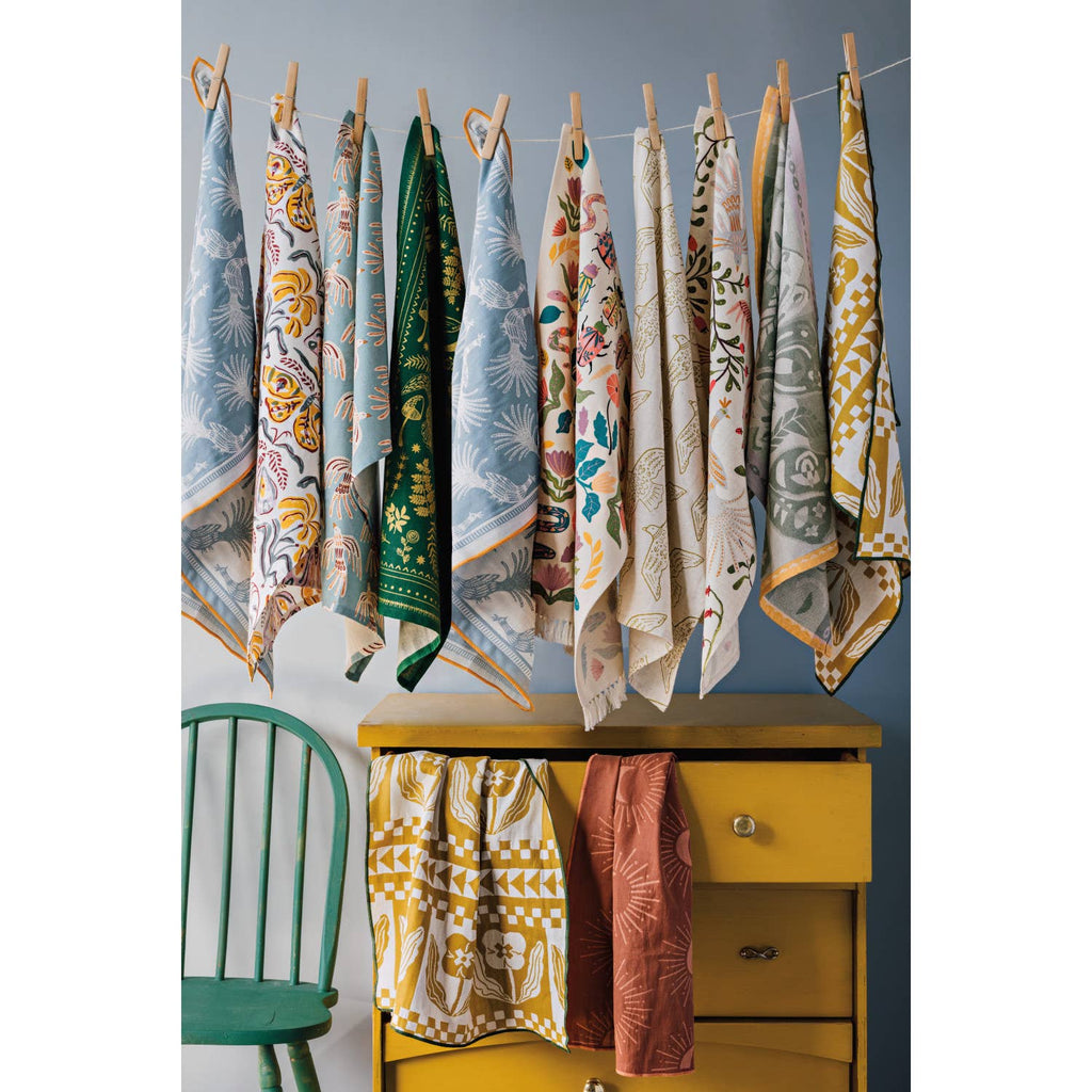 Danica Studio - Nocturna Block Print Dishtowel