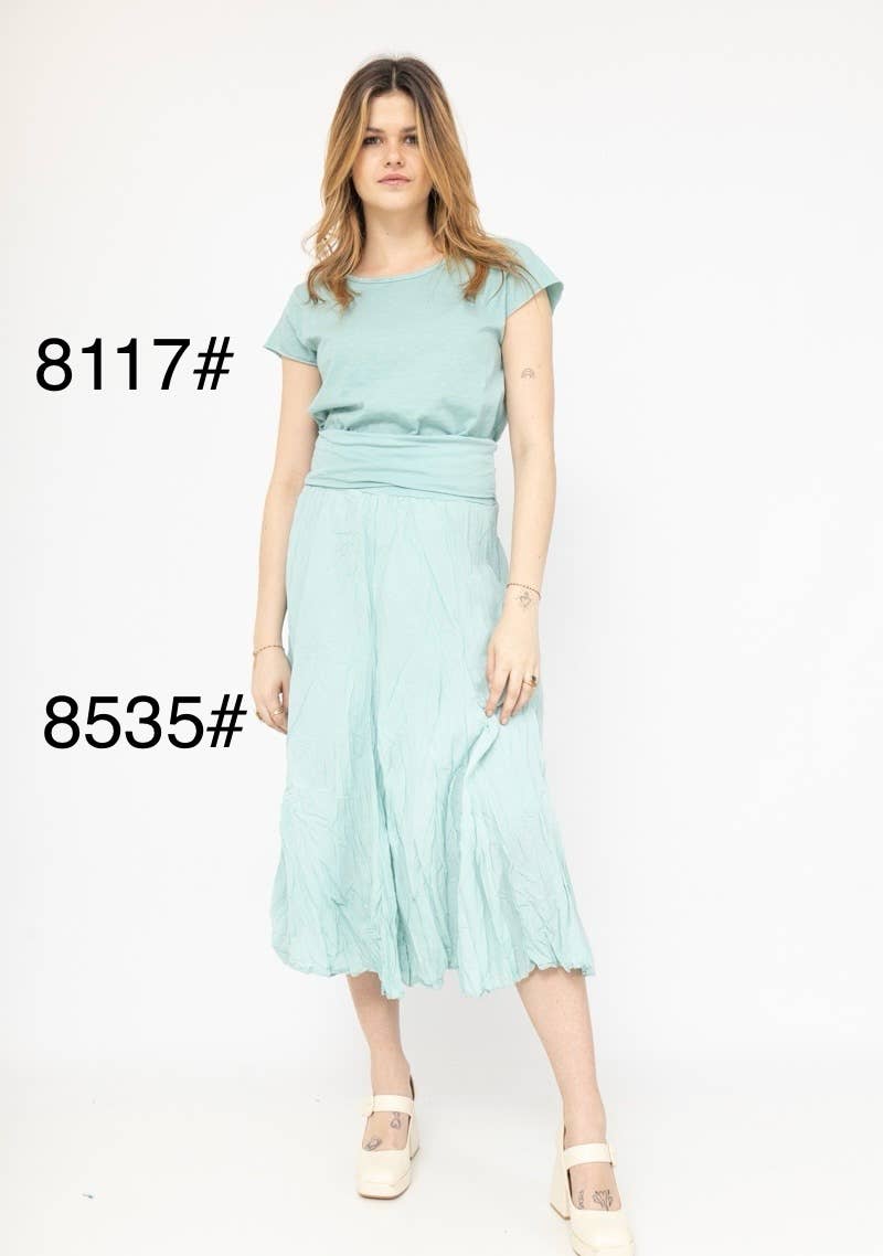 LINEN & COTTON HOUSE - COTTON T-SHIRT ROUND NECK, BASIC 8117