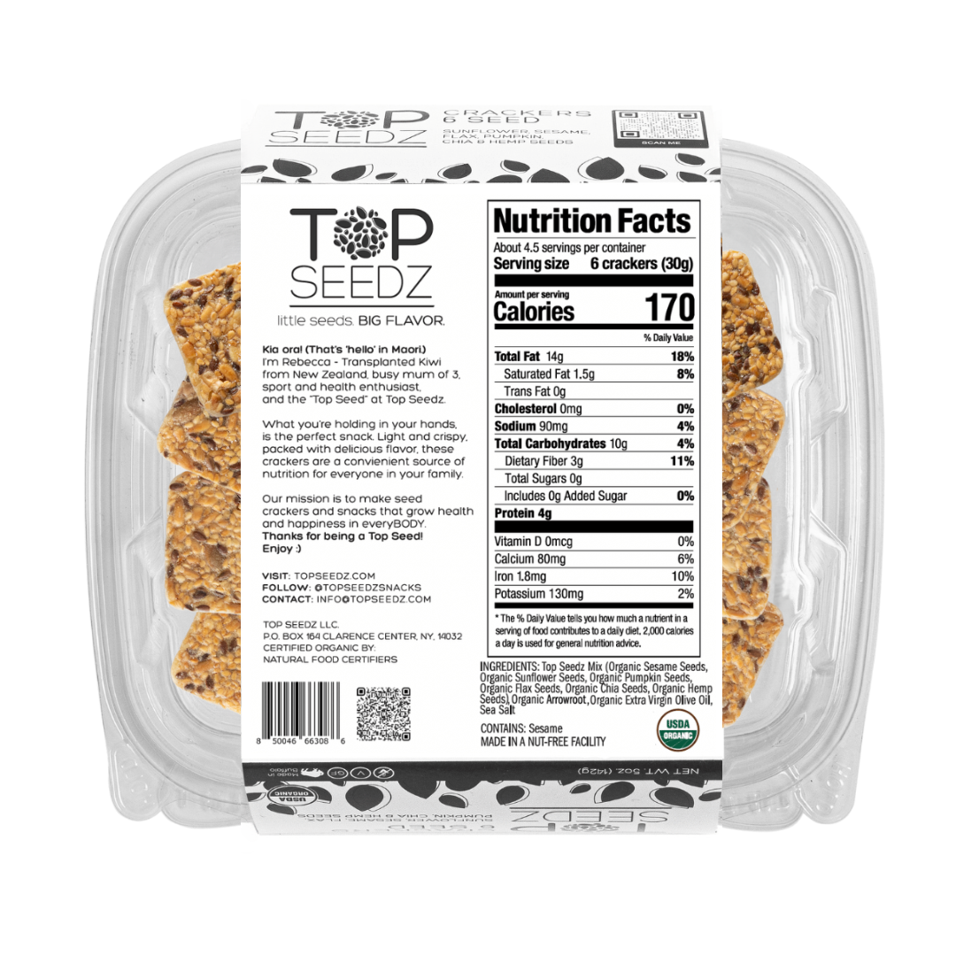 Top Seedz - 6-Seed Crackers- 5oz - 12 Per Case