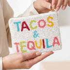 Collections by Fame Accessories - Beaded Tacos And Tequila Coin Purse