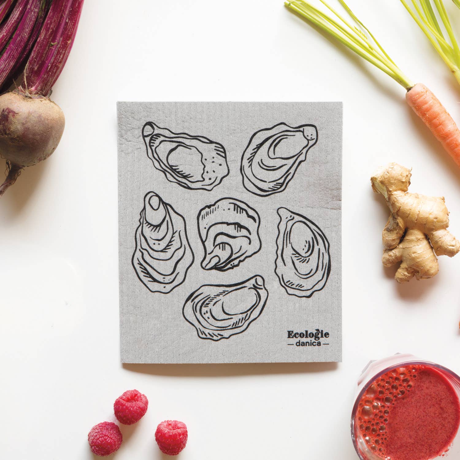 Ecologie - Oysters Swedish Dishcloth