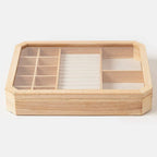 Collections by Fame Accessories - Wooden Jewelry Display Box Showcase