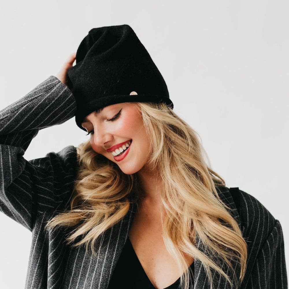 Pretty Simple - Rolled Edge, Cashmere Beanie Wholesale