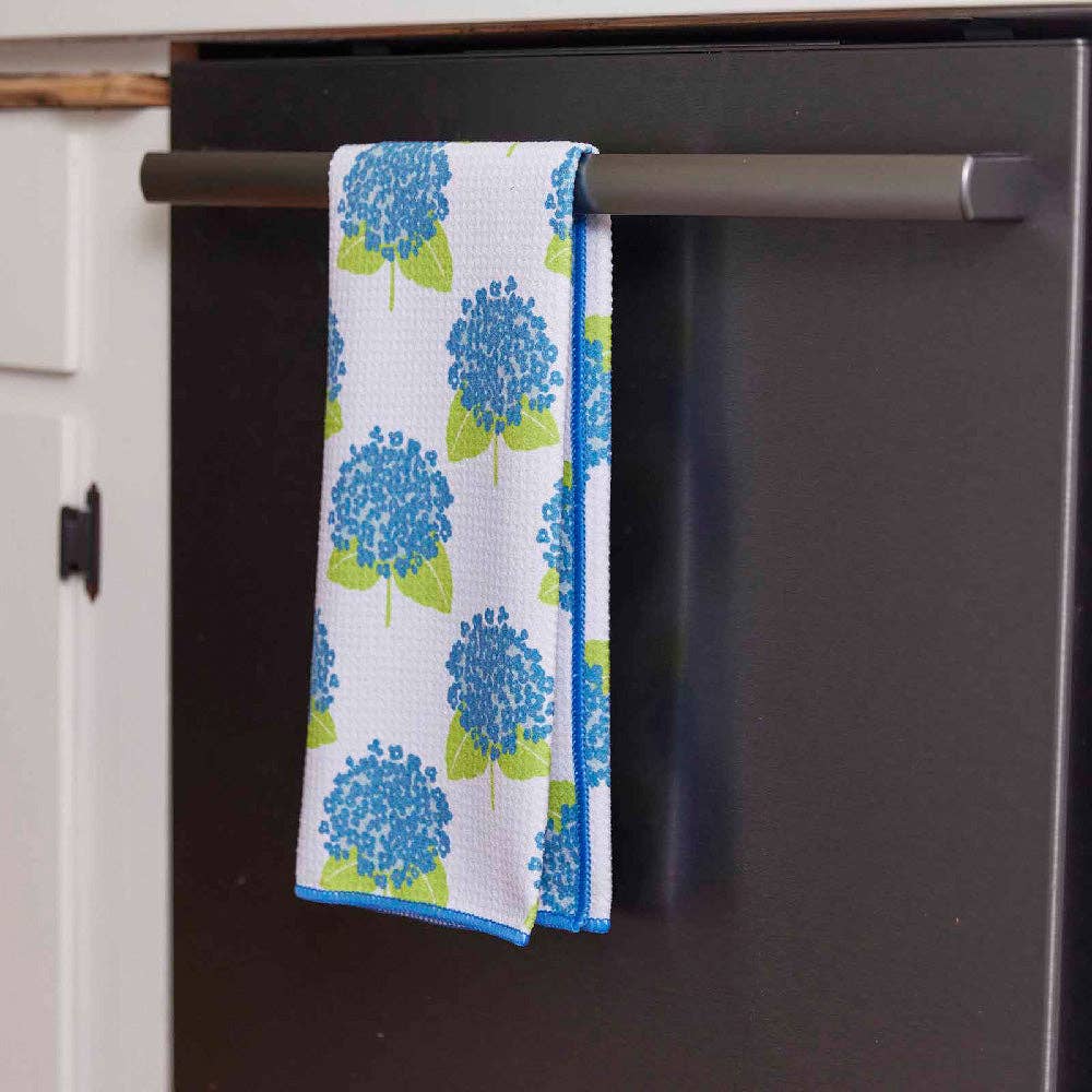 rockflowerpaper - HYDRANGEA BLUE blu Kitchen Tea Towel