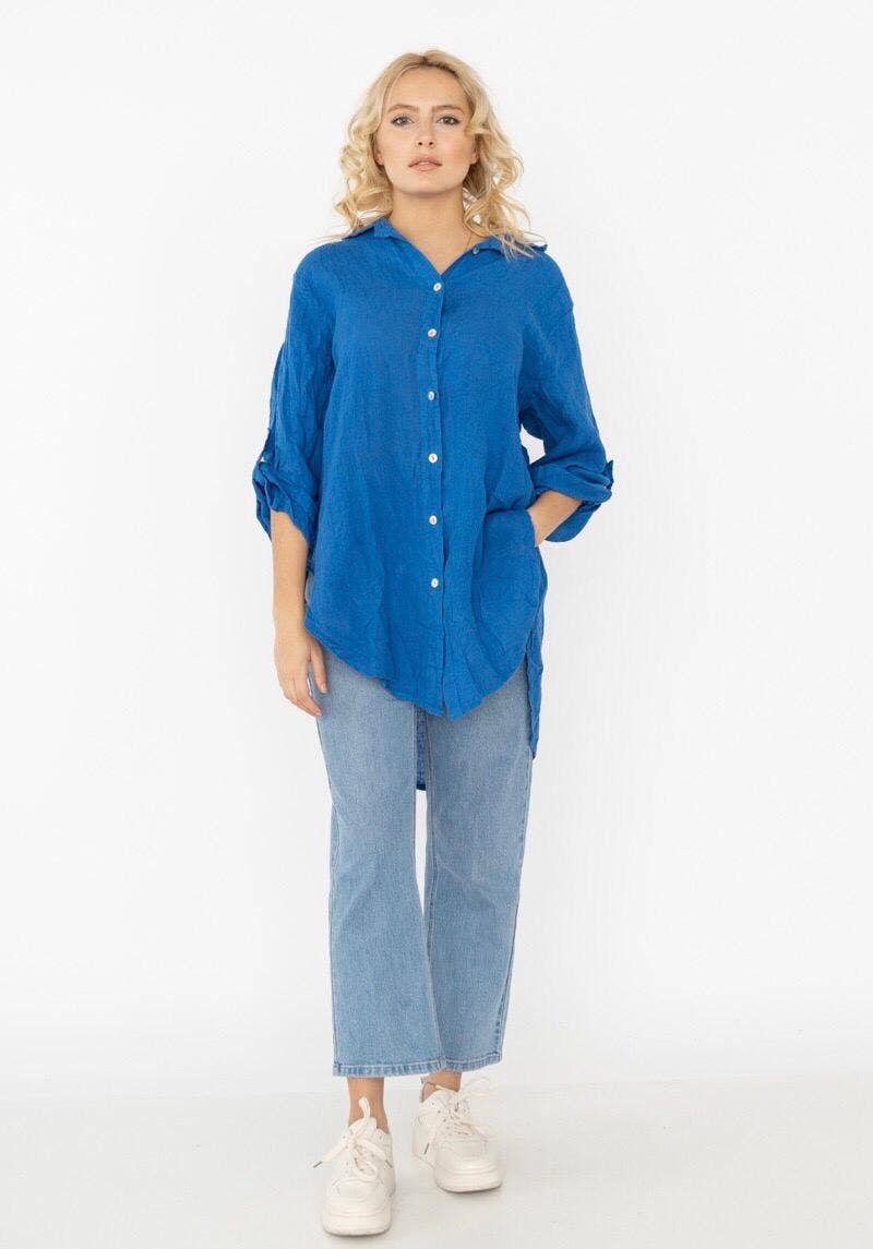 la maison des fibres naturelles - 100% linen shirt 620159