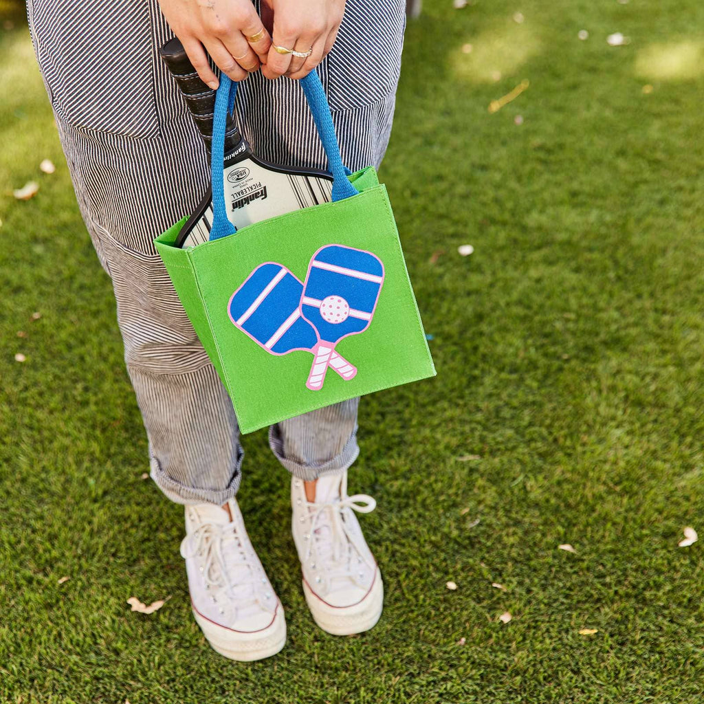 rockflowerpaper - PICKLEBALL GREEN Itsy Bitsy Reusable Gift Bag Tote