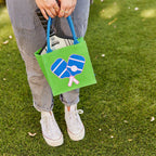 rockflowerpaper - PICKLEBALL GREEN Itsy Bitsy Reusable Gift Bag Tote