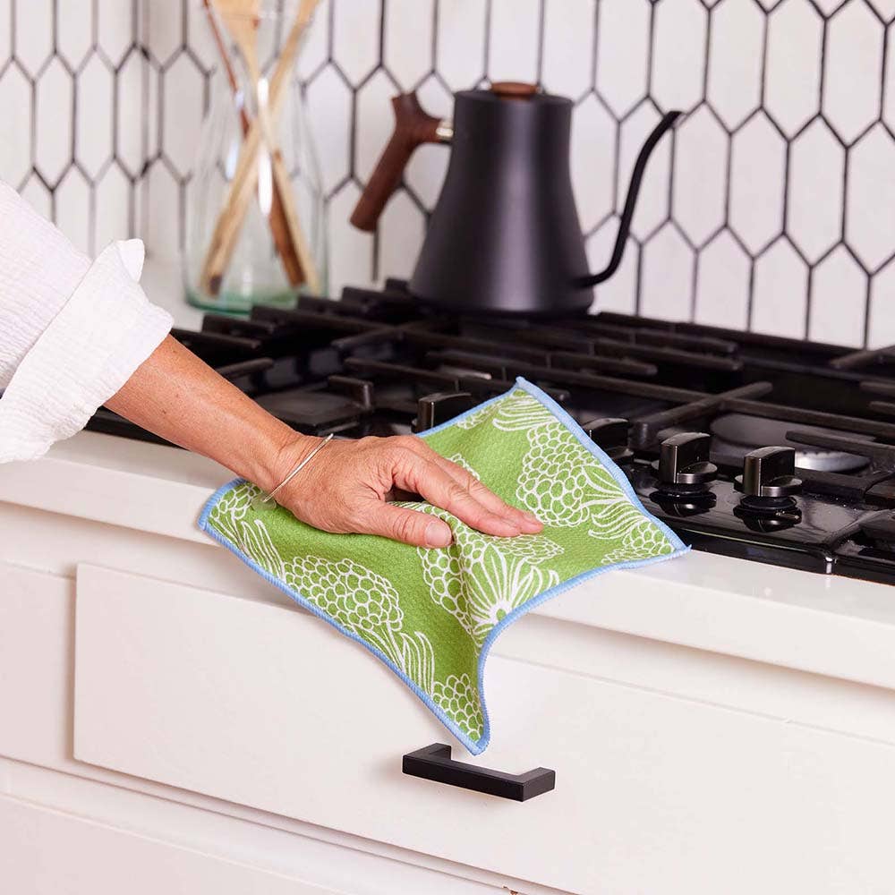 rockflowerpaper - BLUE HYDRANGEA Dish Cloths, Set of 3