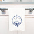 Cottage Shore - Nautical Rope Framed Sailbot - Beaufort, NC Cotton Tea Towel