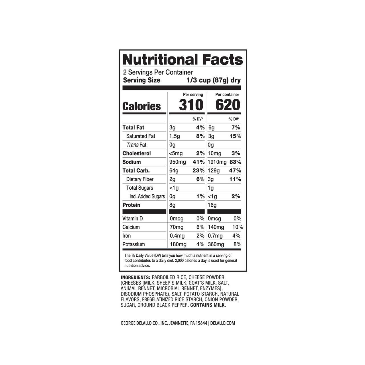 Delallo - Cacio e Pepe Risotto (Quick Cook)