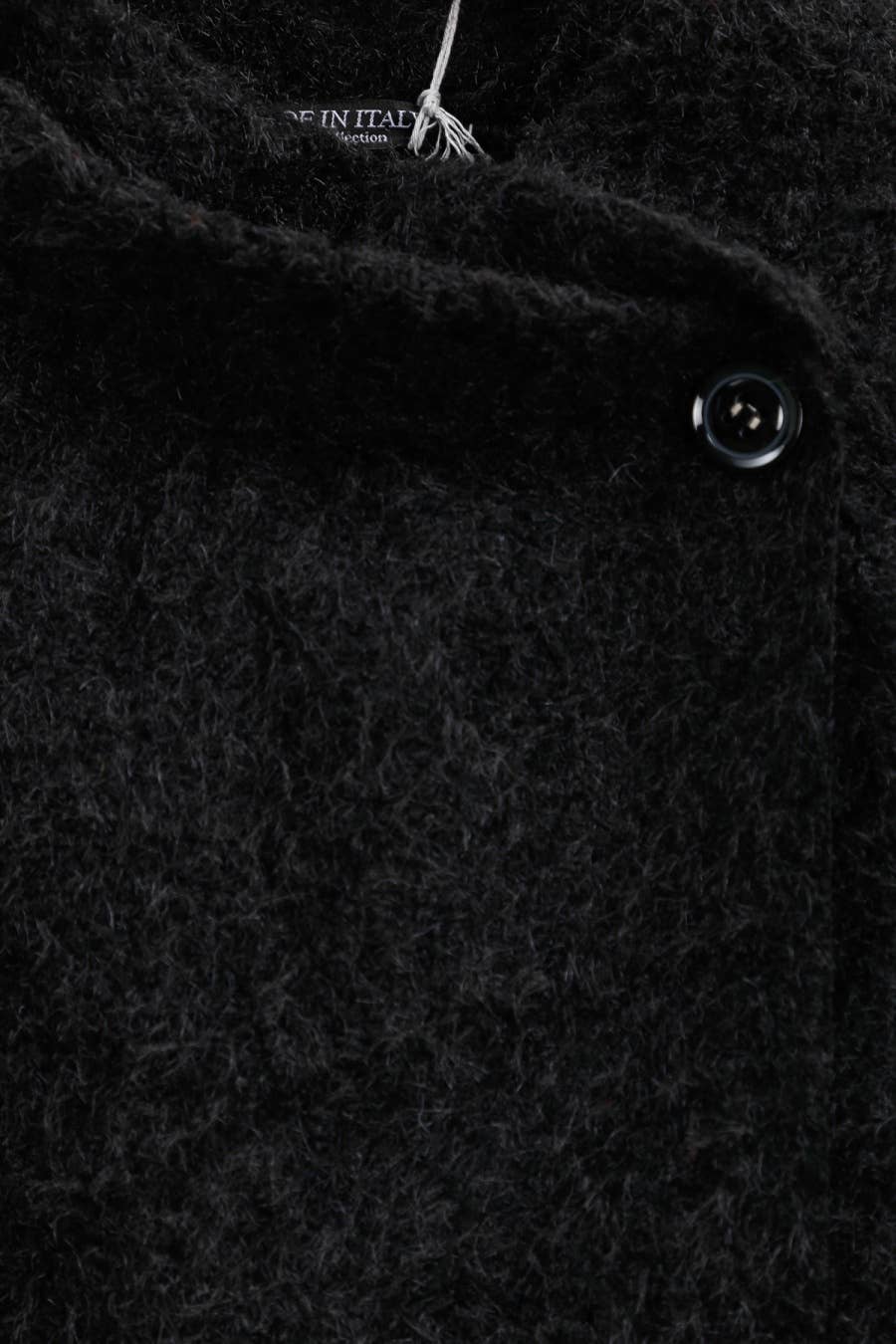 la maison des fibres naturelles - Kimono style jacket 09663 90% polyester 10% wool: Black